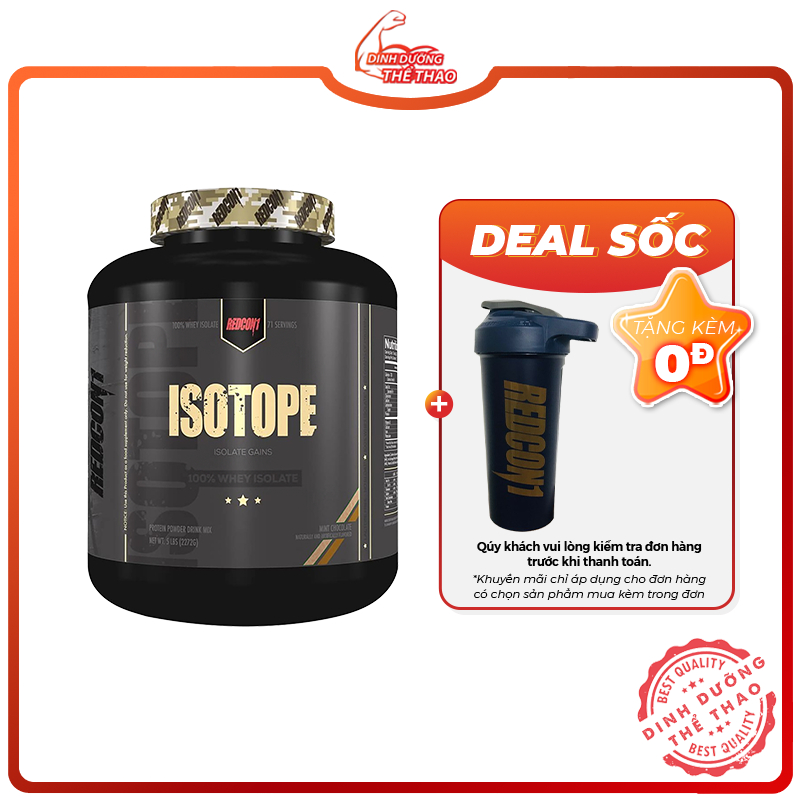 REDCON1 ISOTOPE 5LBS 2.3KG Sữa Dinh Dưỡng Bổ Sung Protein Giúp Phát Triển Cơ Bắp Nhanh Từ Mỹ