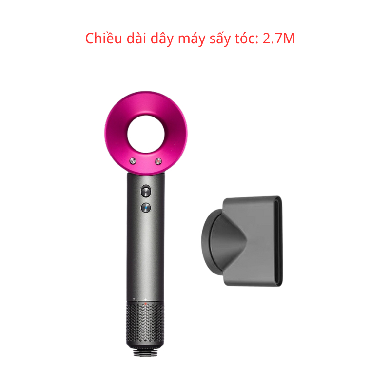 Máy Sấy Tóc Anion 1.8m Và 3m Dây Kẹp Và 4 Đầu Kẹp Khác Nhau, 1600w Siêu Khô Tóc Nhanh Và Tạo Kiểu Tóc Nóng Và Lạnh