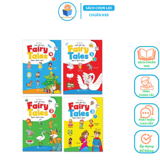 Sách - bộ 4 cuốn truyện tranh tư duy hình ảnh tiếng anh - look and tell fairy tales