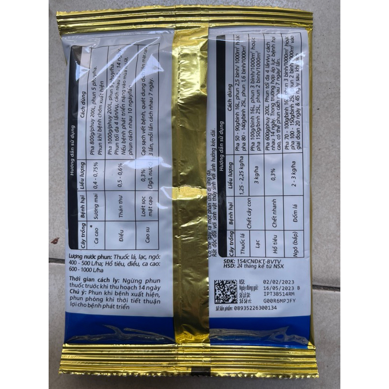 Sản phẩm Ridomil Gold 68WG goi 100g