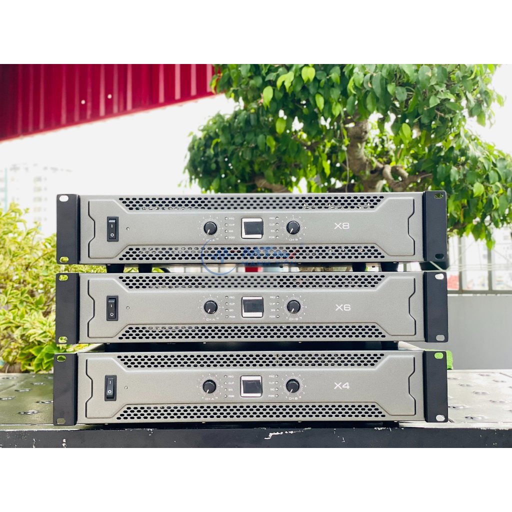 Cục Đẩy Công Suất X4 Đánh Được Cặp Loa Full Bass 25, Công Suất 400W/Kênh Sử Dụng Hát Karaoke, Nghe Nhạc