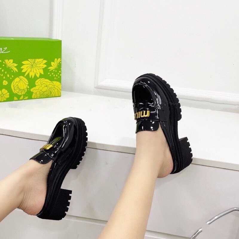 Sục doc miu da bóng đế răng cưa cao 6cm dễ đi hot hit