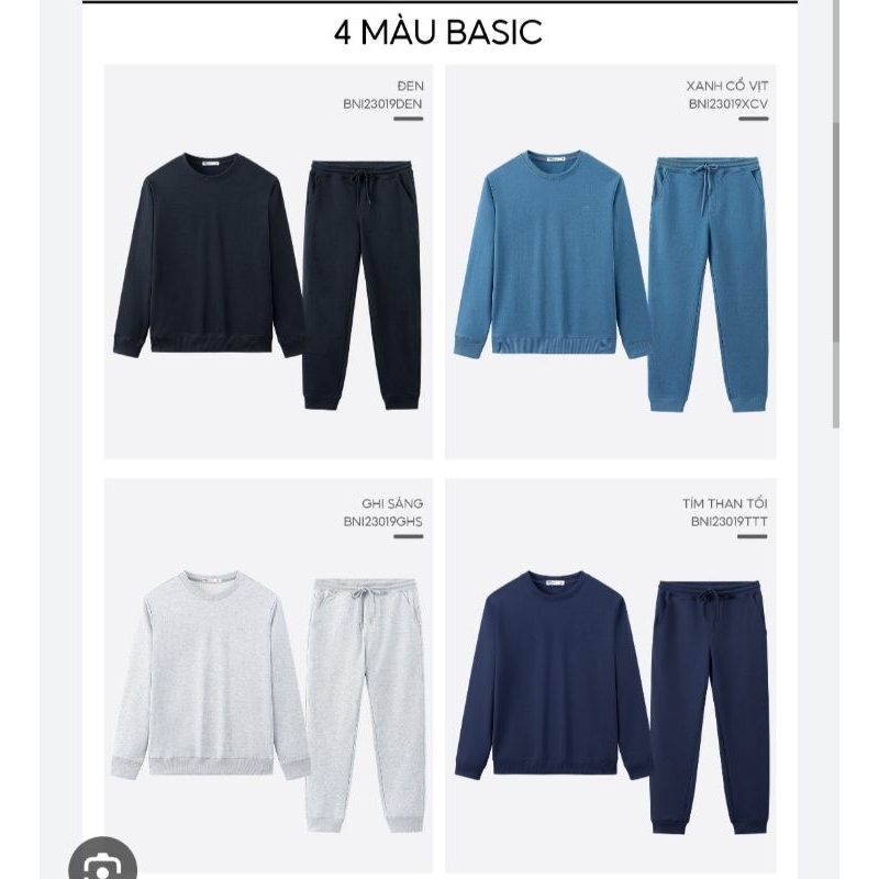 Bộ nỉ 5S dành cho nam
