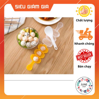 Bộ khuôn lắc cơm tạo hình cơm nắm cho bé ăn dặm kèm thìa xới cơm, dụng cụ viên tròn cơm, làm cơm lắc vo tròn