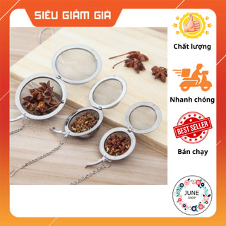 Lưới bóng lọc trà, lọc gia vị phụ gia nấu ăn bằng inox bền không gỉ hình cầu có dây treo