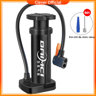 Bơm đạp chân xe máy nhỏ gọn đút cốp xe đầu van đa năng bơm cả xe đạp bơm bóng thú nhún