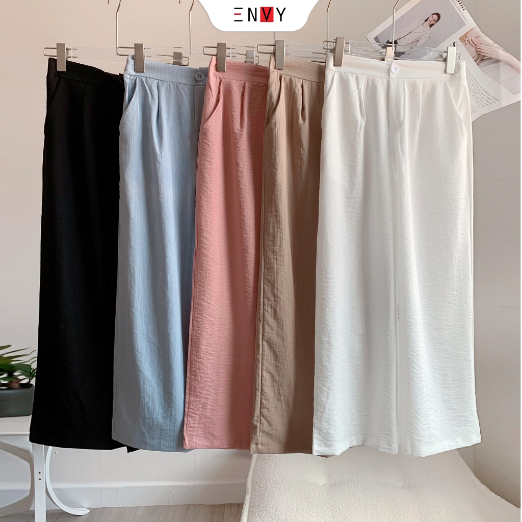 Quần Suông Linen Lưng Thun Sau ENVY - QK0100