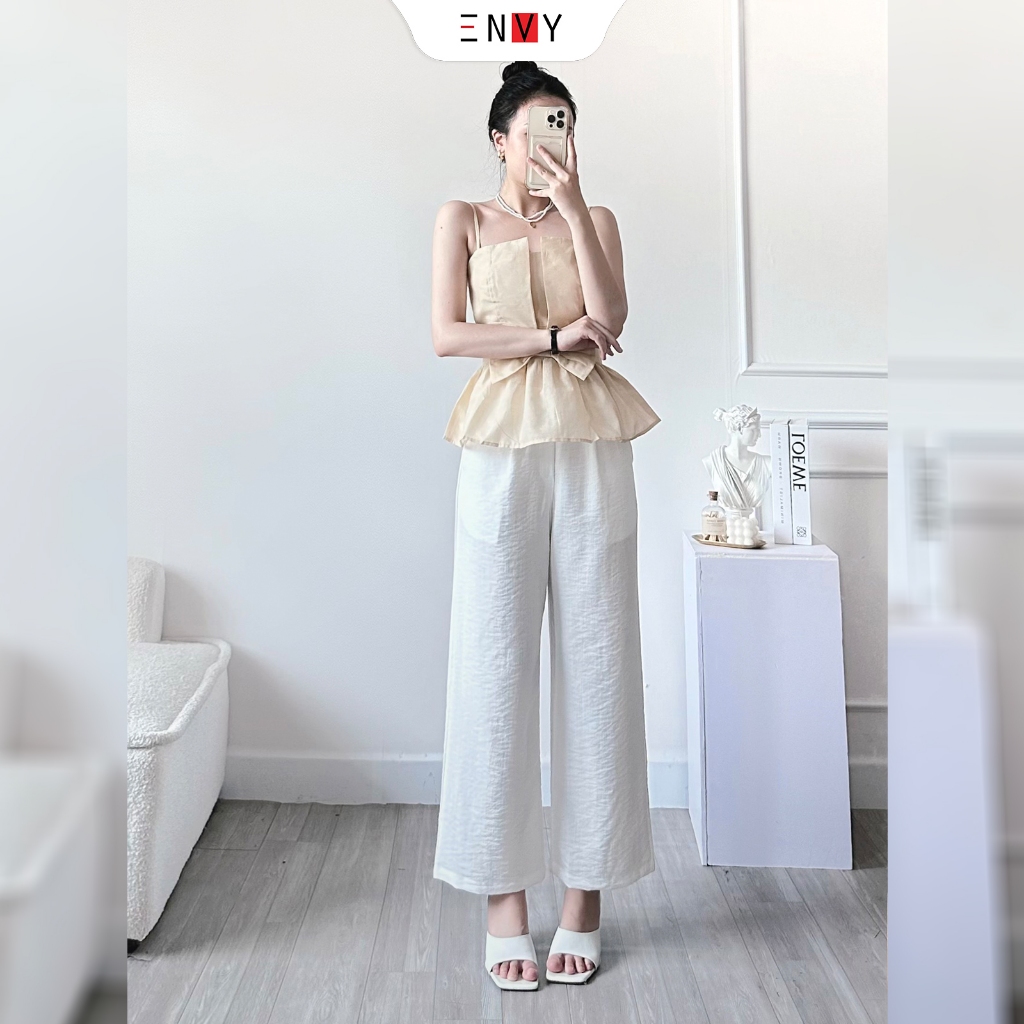 Quần Suông Linen Lưng Thun Sau ENVY - QK0100