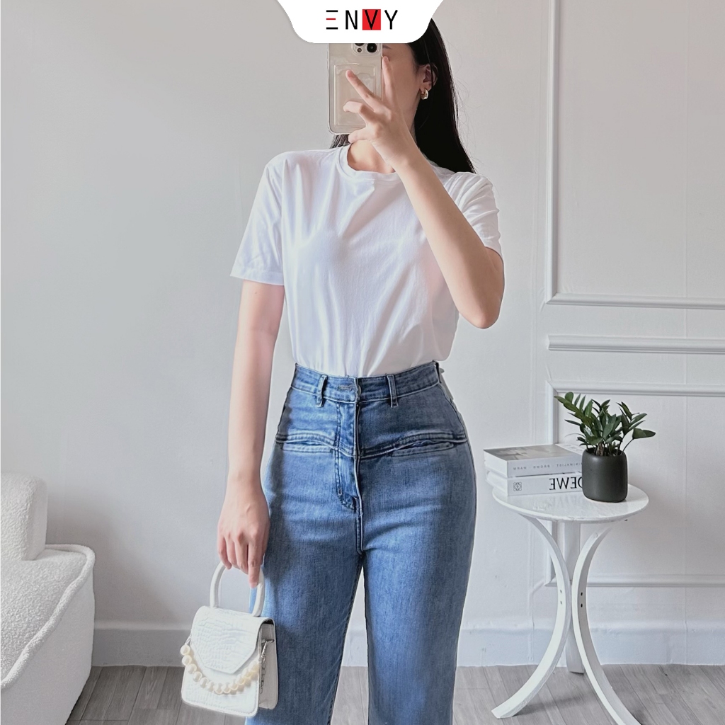 Quần Jean Ống Đứng Hai Túi Trước ENVY J83