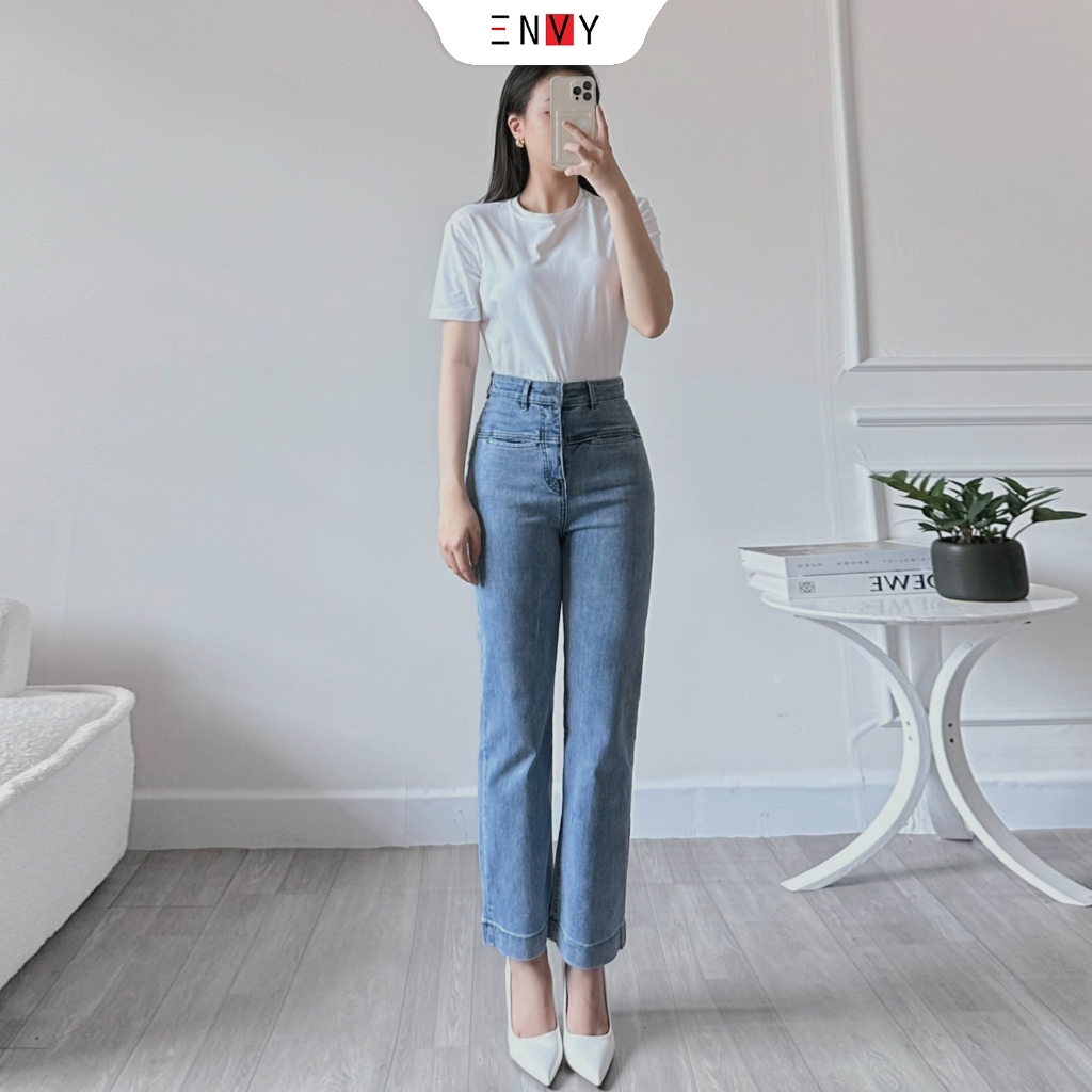 Quần Jean Ống Đứng Hai Túi Trước ENVY J83