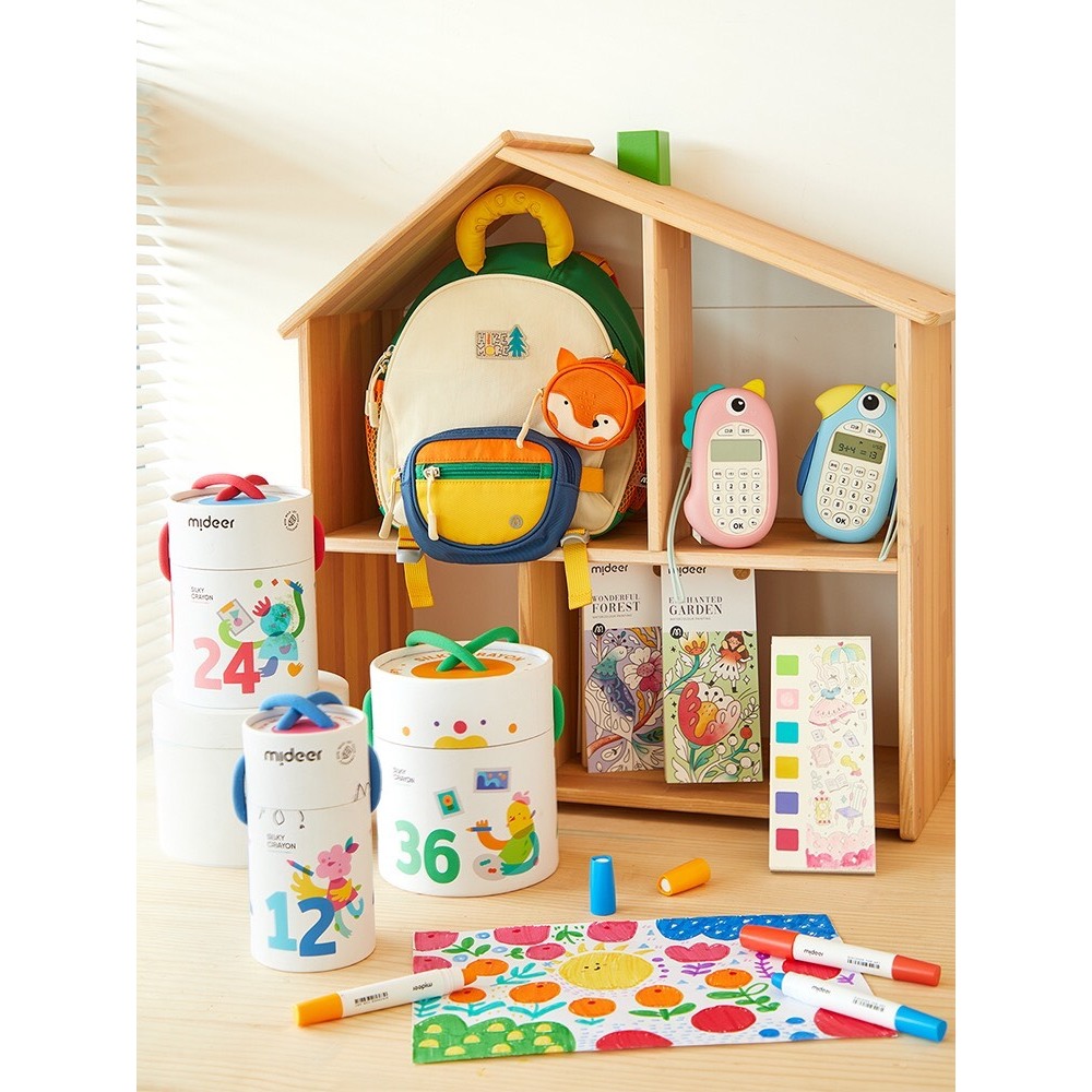 Màu sáp Mideer hộp trắng tròn