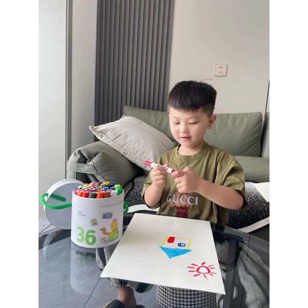 Màu sáp Mideer hộp trắng tròn