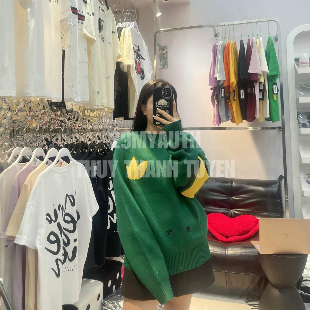 Áo knit Adidas xám / xanh