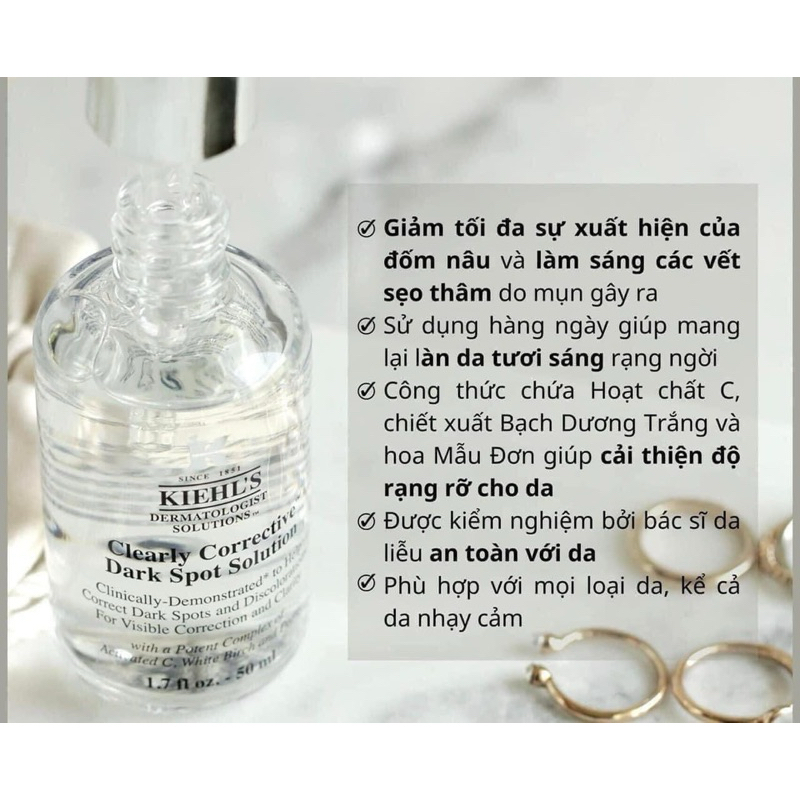 Serum mờ thâm trắng da Kie.hl’s Dark Spot 15ml