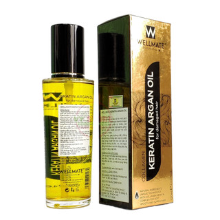 🇻🇳 Tinh dầu dưỡng tóc Wellmate Keratin Argan Oil 120ml ( màu vàng)