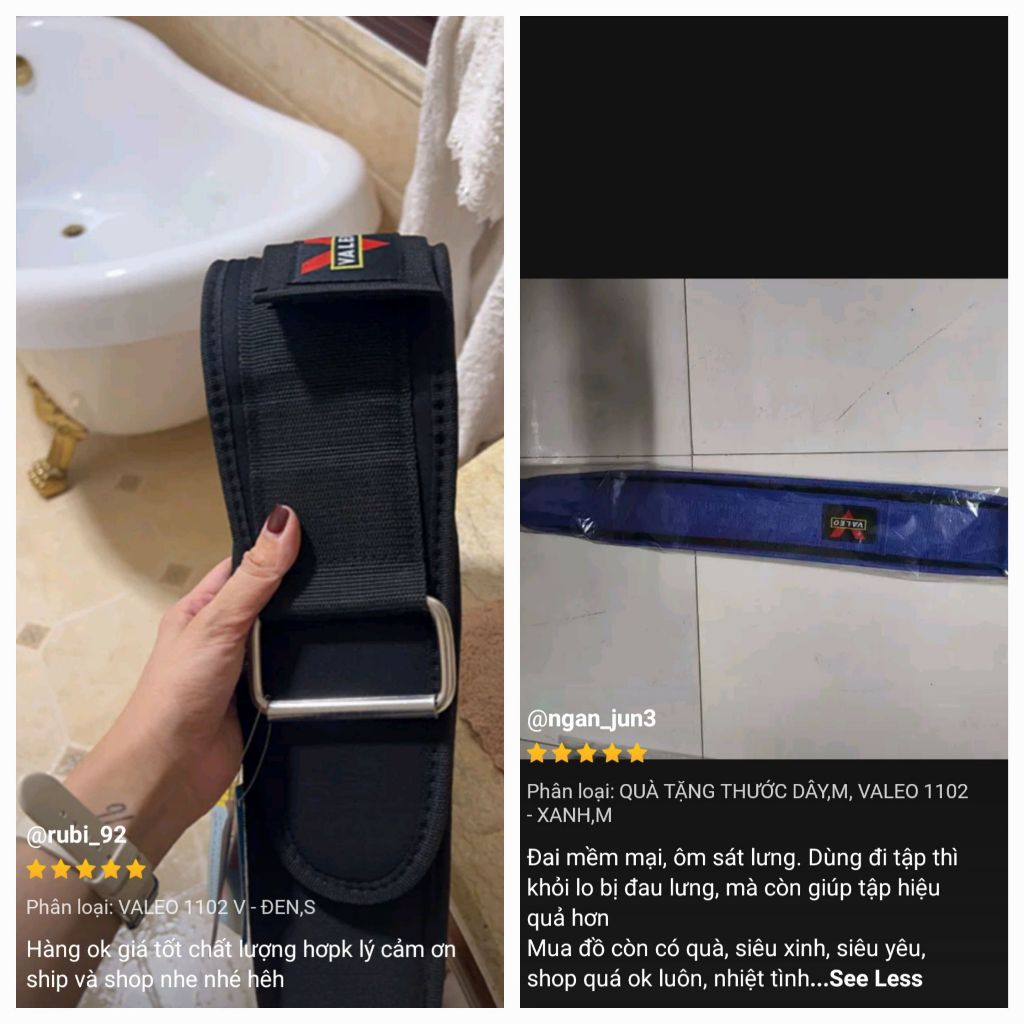 Đai Lưng Tập Gym VALEO Vải , Hỗ Trợ Lưng Khi Tập Gym, Luyện Tập Thể Thao, Squat