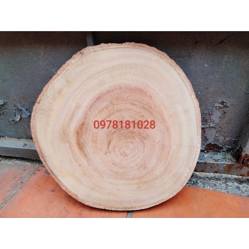 Lát gỗ trơn Decor đk 34-36cm dày 3cm