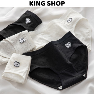 Quần lót nữ cotton thông thoáng kháng khuẩn thấm hút tốt lưng thun co giãn 4 chiều King Shop LA-68