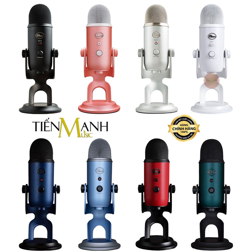 Micro Blue Yeti USB Condenser - Mic Thu Âm ASMR, Podcast Livestream Microphone Studio