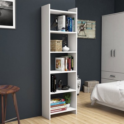 Kệ Gỗ Để Sàn Nhiều Ngăn Dài 48.6cm, Cao 155cm Rộng 22cm SIB Decor KSG10. Gỗ Chống Ẩm Chuẩn An Toàn E1/Carb P2
