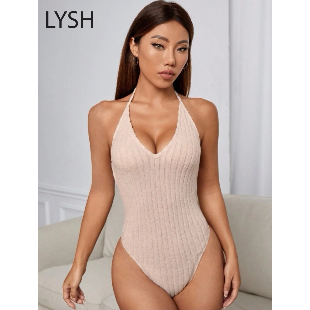 Áo liền thân LYSH (LYSH bodysuit) quây cổ yếm buộc dây (Be) | BigBuy360 - bigbuy360.vn