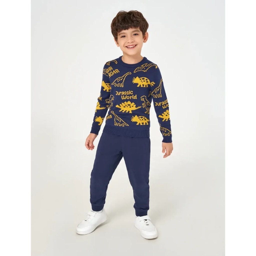 Áo len họa tiết hình bé trai