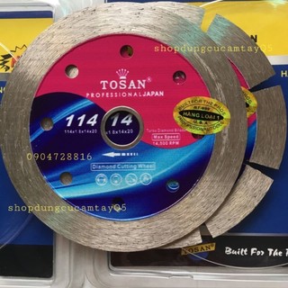 Lưỡi cắt gạch tosan 114mm, lưỡi cắt đá bóng kiếng 114mm, lưỡi cắt gạch khô, ướt