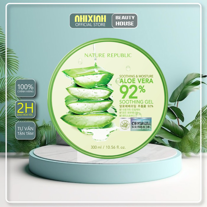 Gel dưỡng đa năng Soothing & Moisture Aloe Vera 92% gel Nature Republic