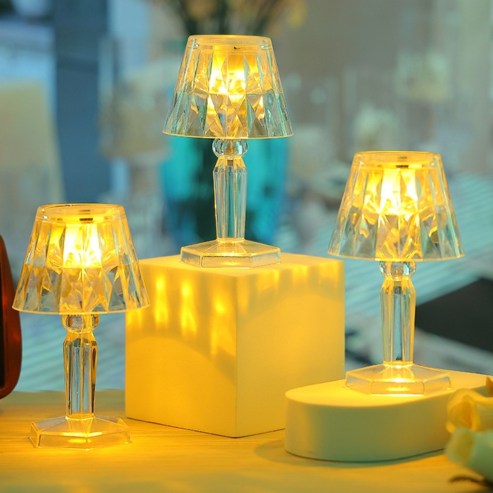Đèn led pha lê mini trang trí, decor phòng siêu xinh