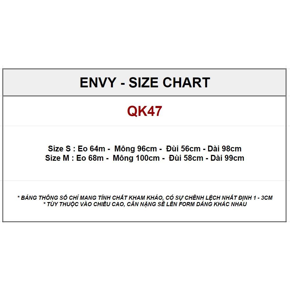 Quần Tây Ống Suông Rộng Công Sở ENVY QK47