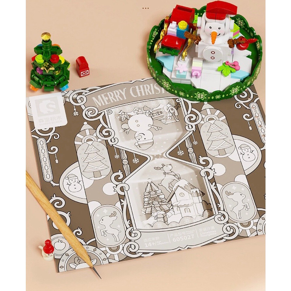 Đồ Chơi Lắp Ráp Kiểu Lego Noel Đồng Hồ Cát - Hourglass Christmas