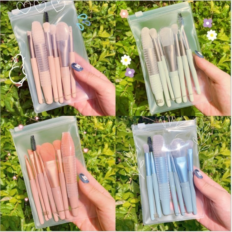 Bộ Cọ Trang Điểm 8 Cây Tặng Kèm Túi Zip Senko.Shop08