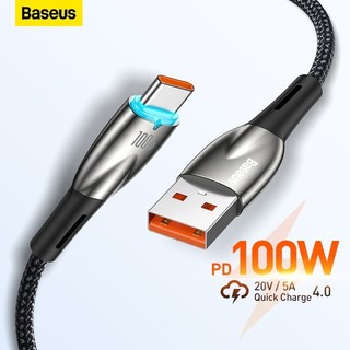 Cáp sạc nhanh công suất cao baseus glimmer series fast charging data cable usb to type-c 100w
