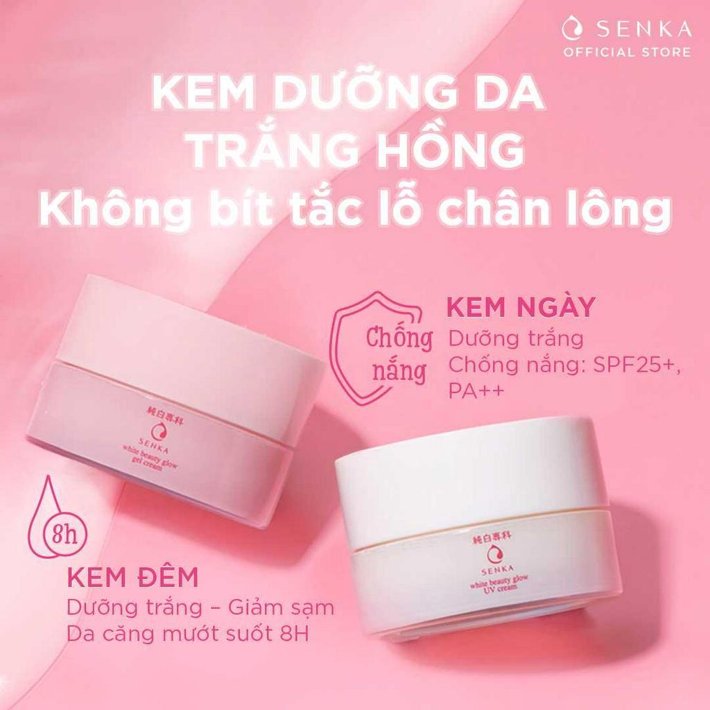 Kem Dưỡng Ngày và Đêm Senka Senka Aqua Bright Glow