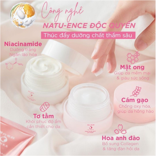 Kem Dưỡng Ngày và Đêm Senka Senka Aqua Bright Glow (50g)