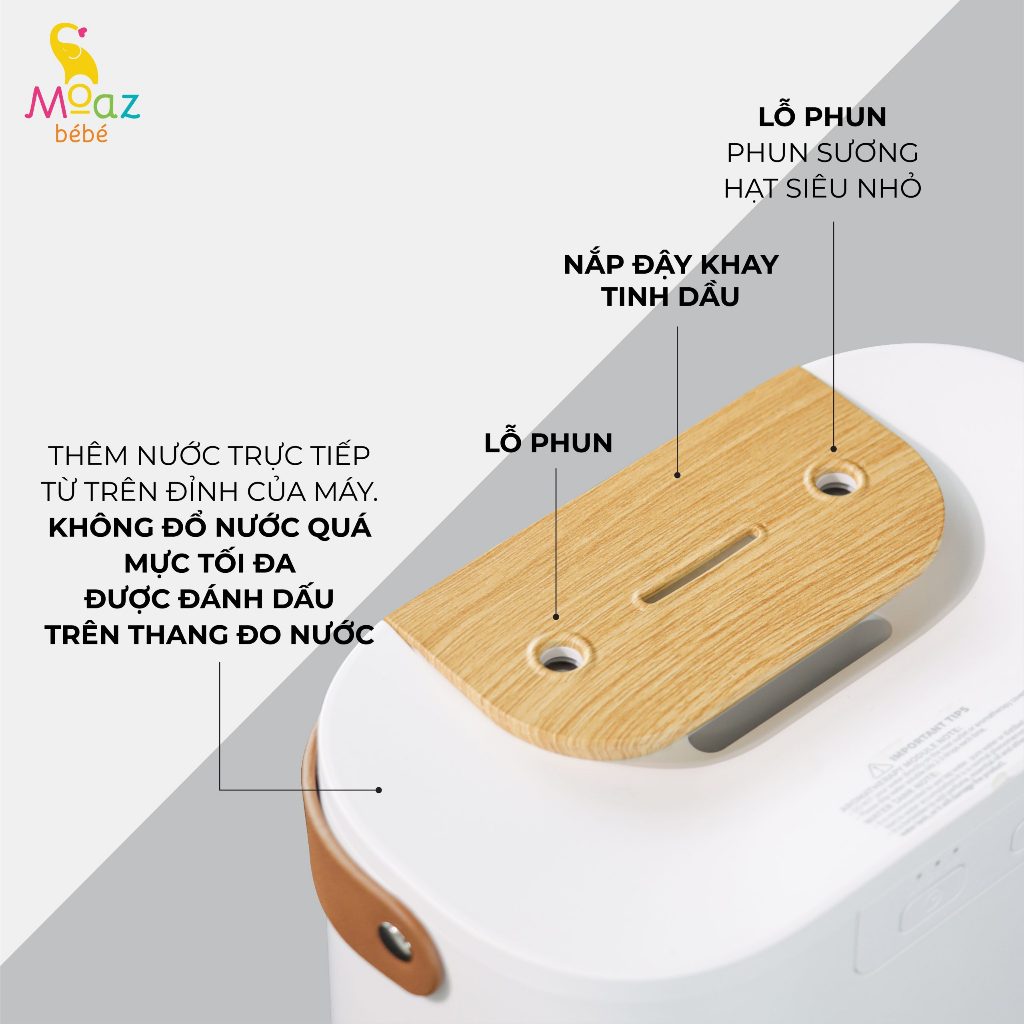 Máy phun sương tạo ẩm Moaz BéBé MB – 065 - bảo hành chính hãng