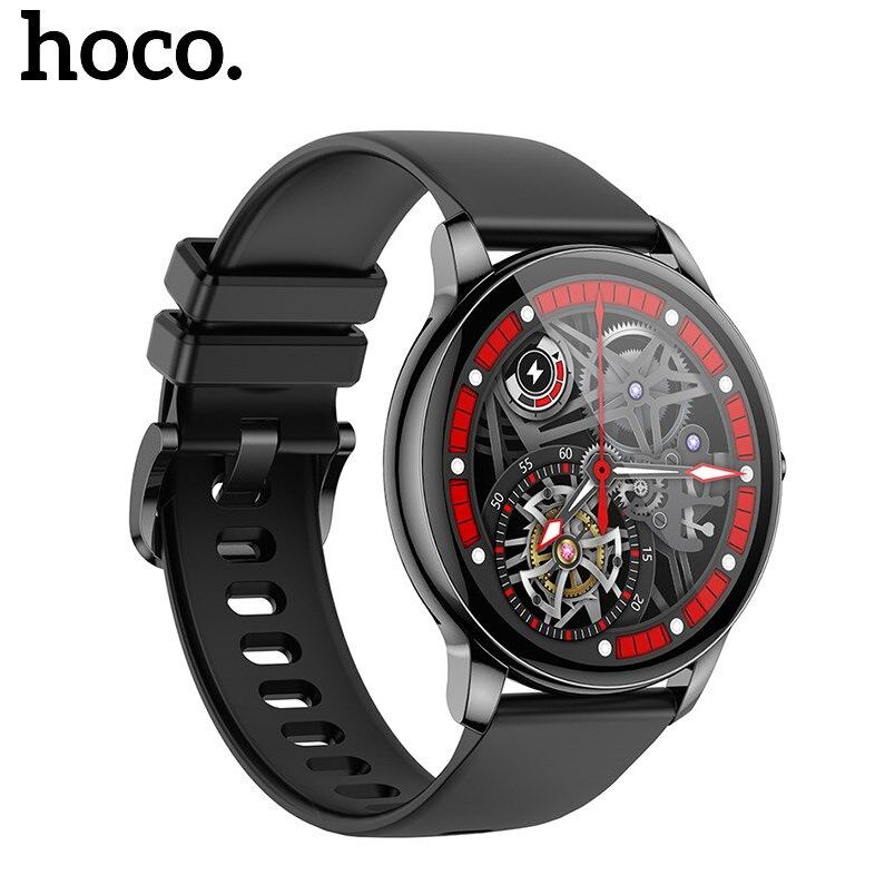 Đồng hồ thông minh smart watch Hoco Y18 chuyên thể thao - mặt đồng hồ to/ chống nước IP68/ cảm ứng/ đa chức năng (2 màu)