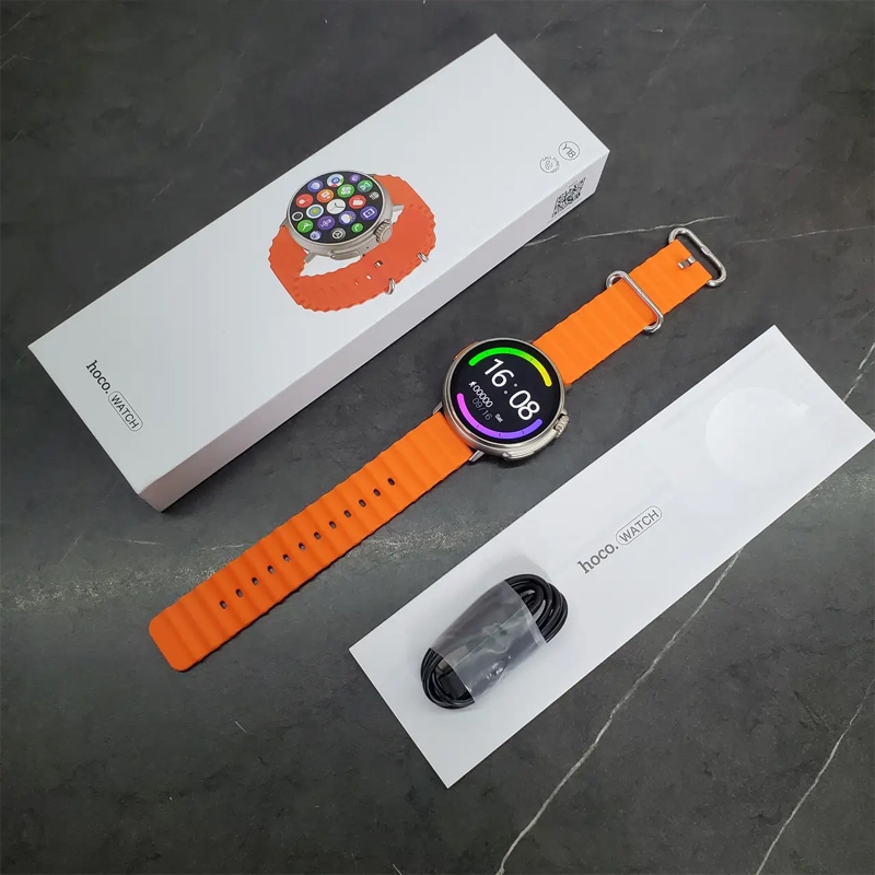 Đồng hồ thông minh smart watch Hoco Y18 chuyên thể thao - mặt đồng hồ to/ chống nước IP68/ cảm ứng/ đa chức năng (2 màu)