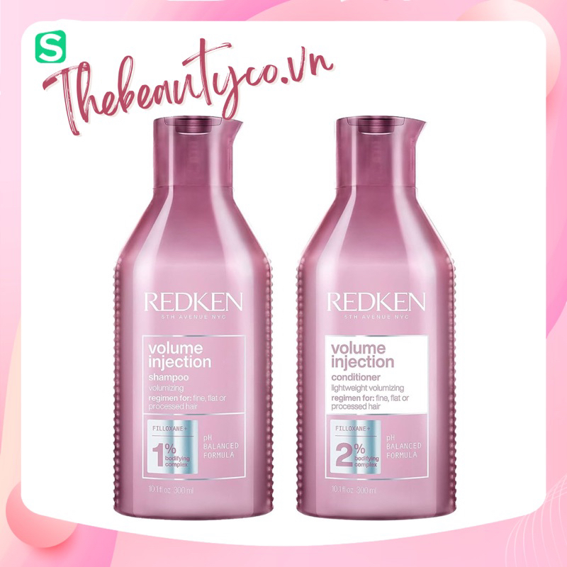 (Bill US) Dầu gội và dầu xả Redken Volume Injection Shampoo & Conditioner 300ml
