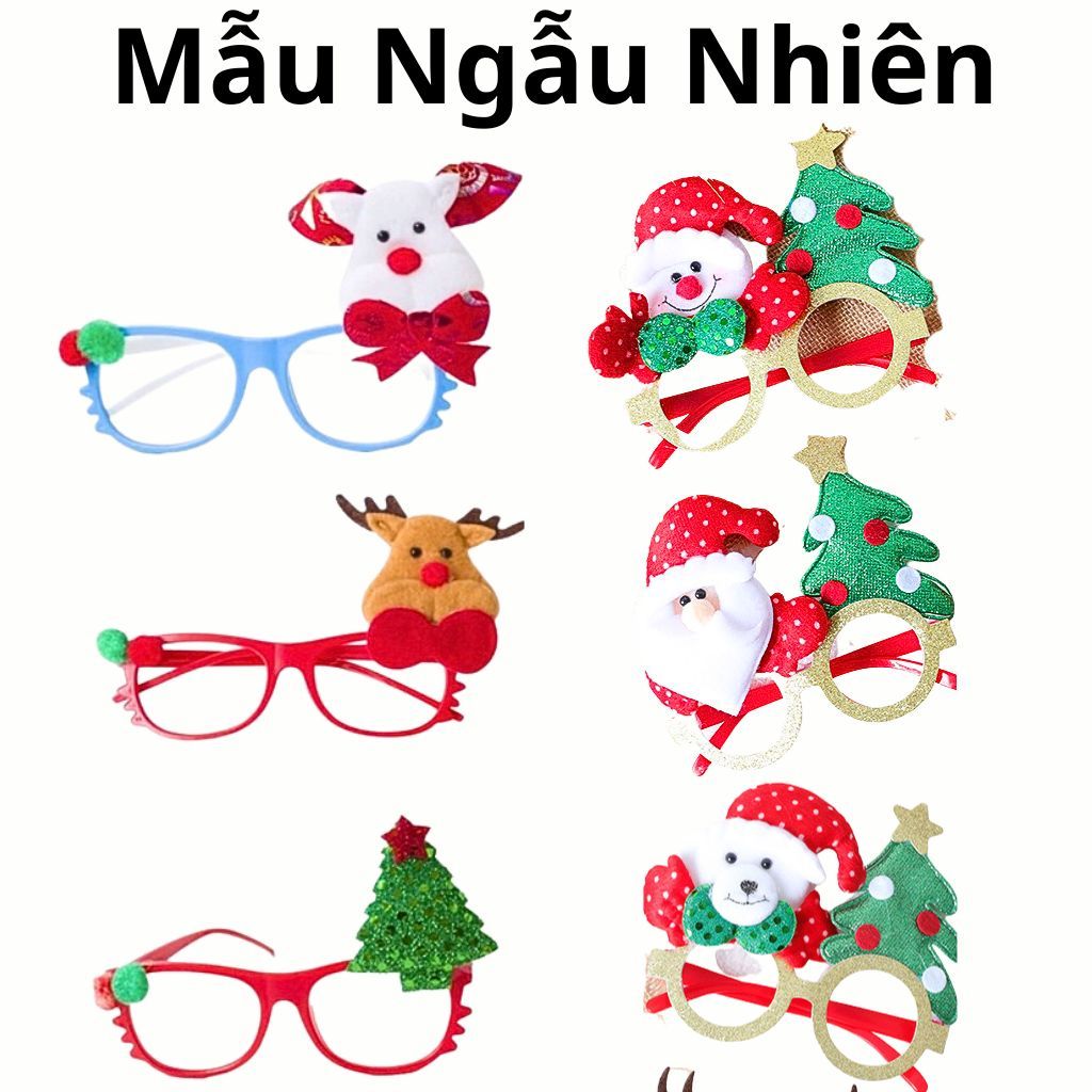 Kính Noel Cho Bé Giáng Sinh Siêu Cute Đáng Yêu Memocshop Kính Giáng Sinh, Kính Ông Già Noel Quà Tặng Bé