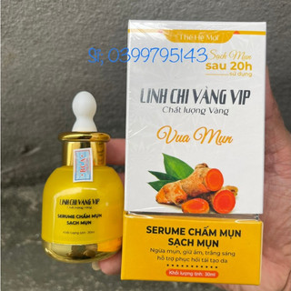 Serum sạch mụn sau 20h sử dụng linh chi vàng vip thế hệ mới 30ml