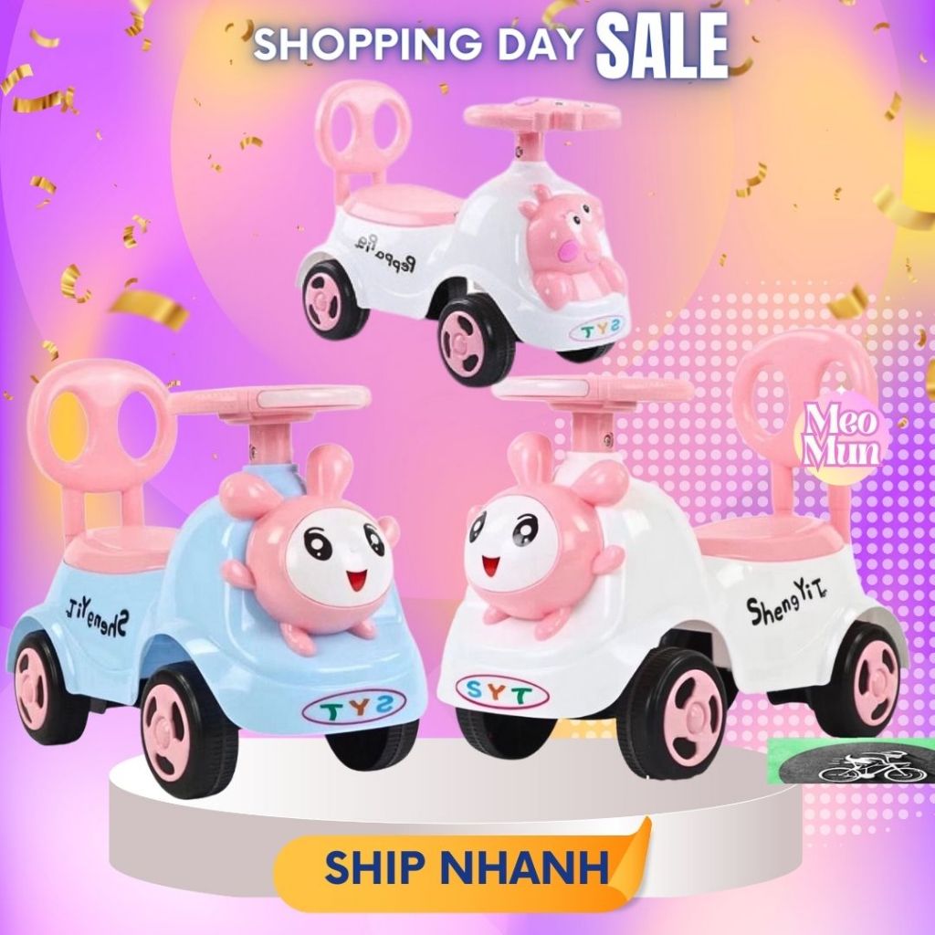 👉𝑴𝒊𝒆̂̃𝒏 𝑺𝒊́𝒑👉Xe chòi chân heo peppa -chòi thỏ có phát nhạc -có đèn vui nhộn.CHỒI THỎ