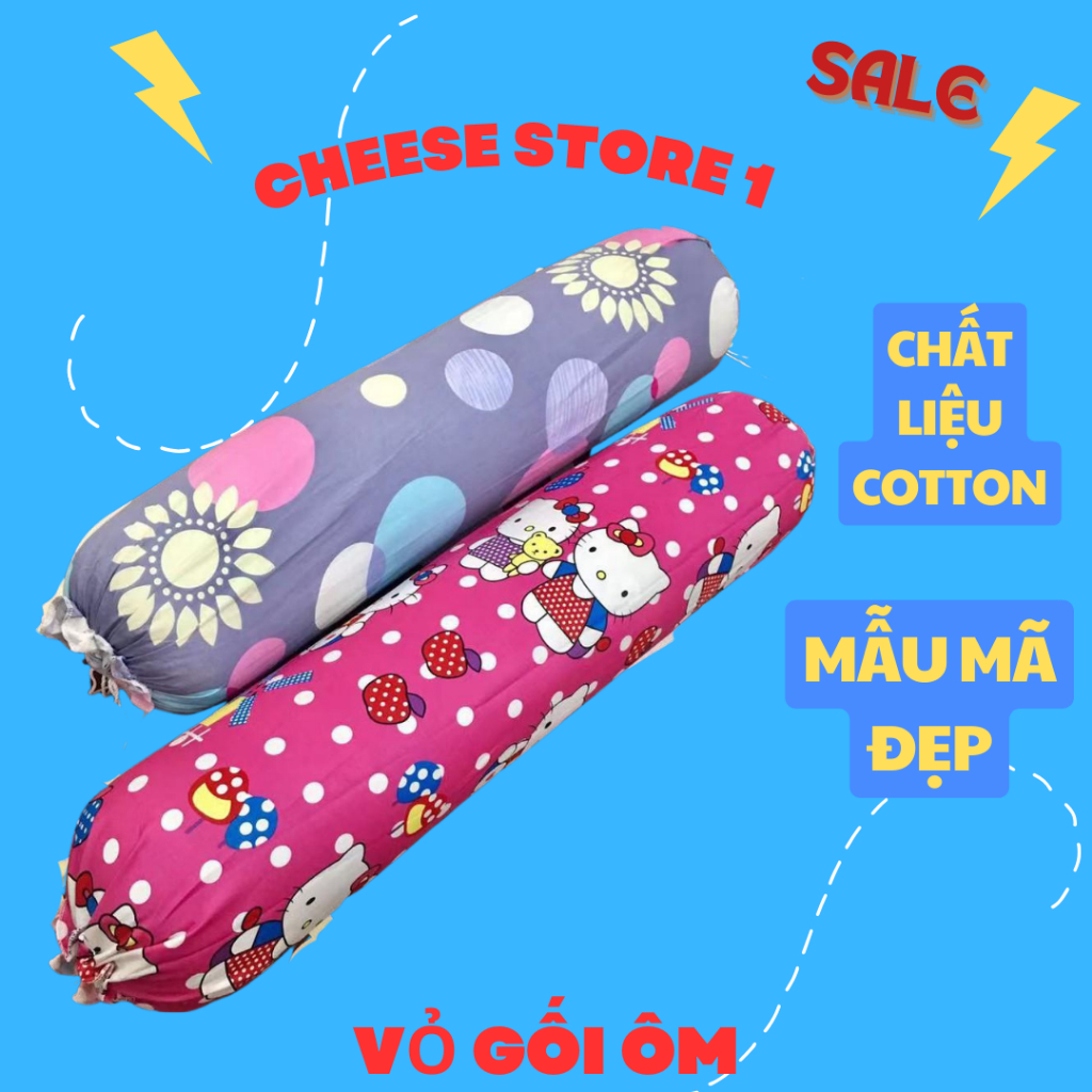 Vỏ gối ôm poly người lớn kích thước 35x100cm