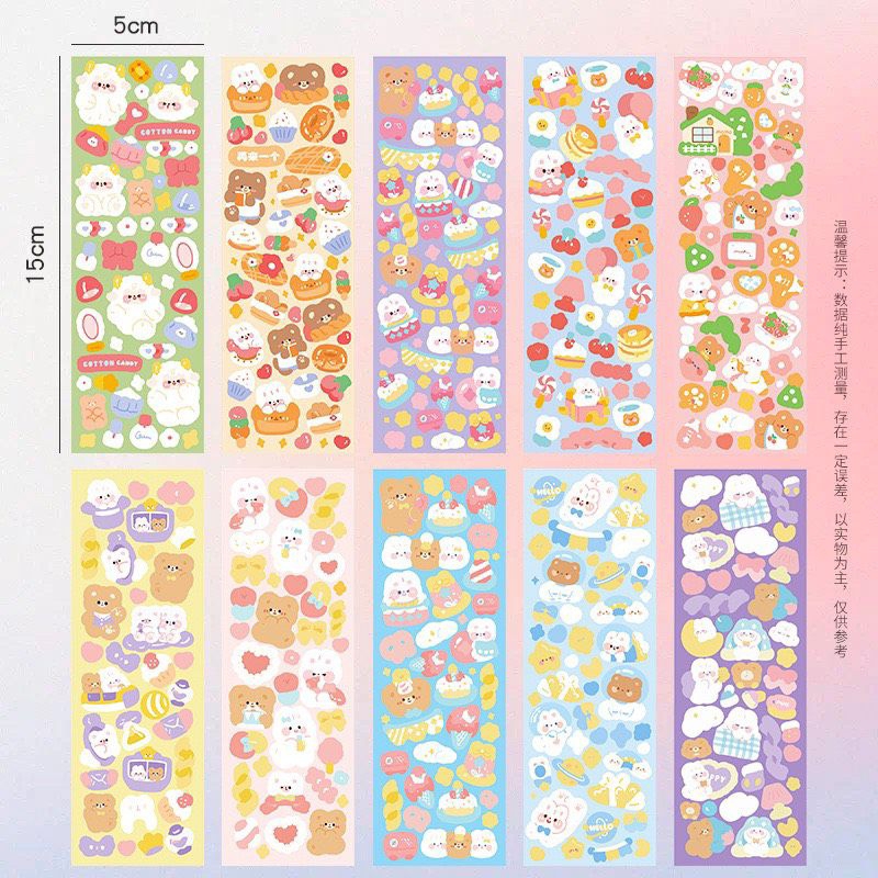 Set 20 50 100 tấm sticker lấp lánh cắt sẵn trang trí sổ tay, top loader, ảnh idol