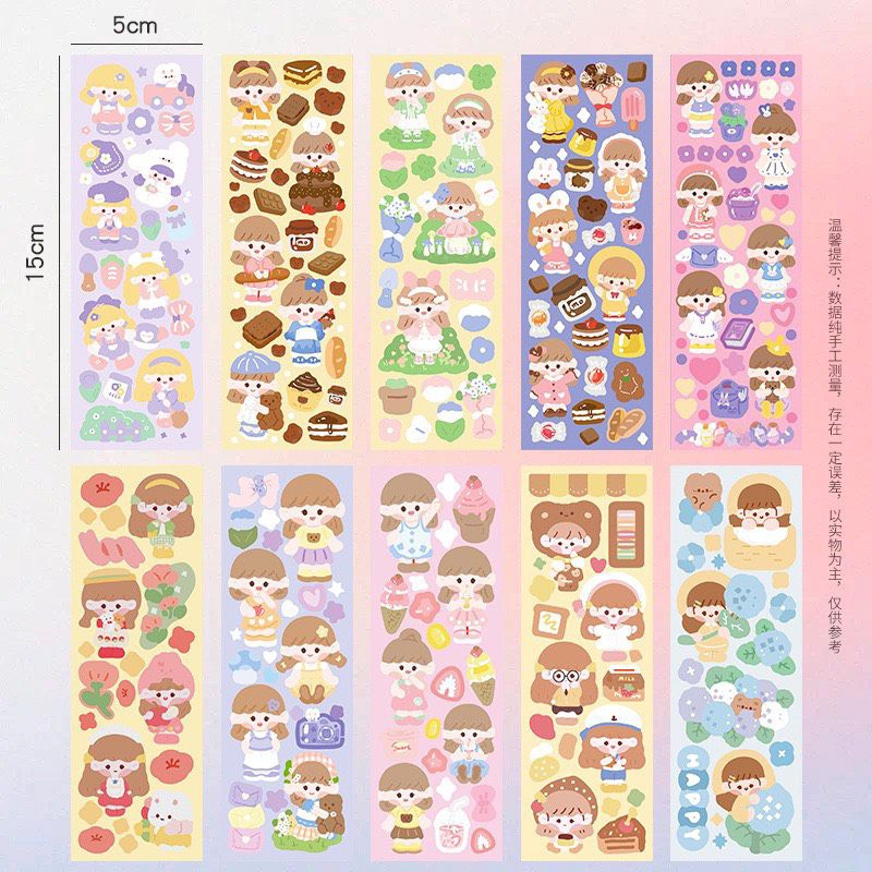 Set 20 50 100 tấm sticker lấp lánh cắt sẵn trang trí sổ tay, top loader, ảnh idol