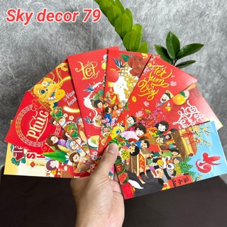 Lì xì tết 2024 - lì xì tết cổ truyền - sét 10 chiếc