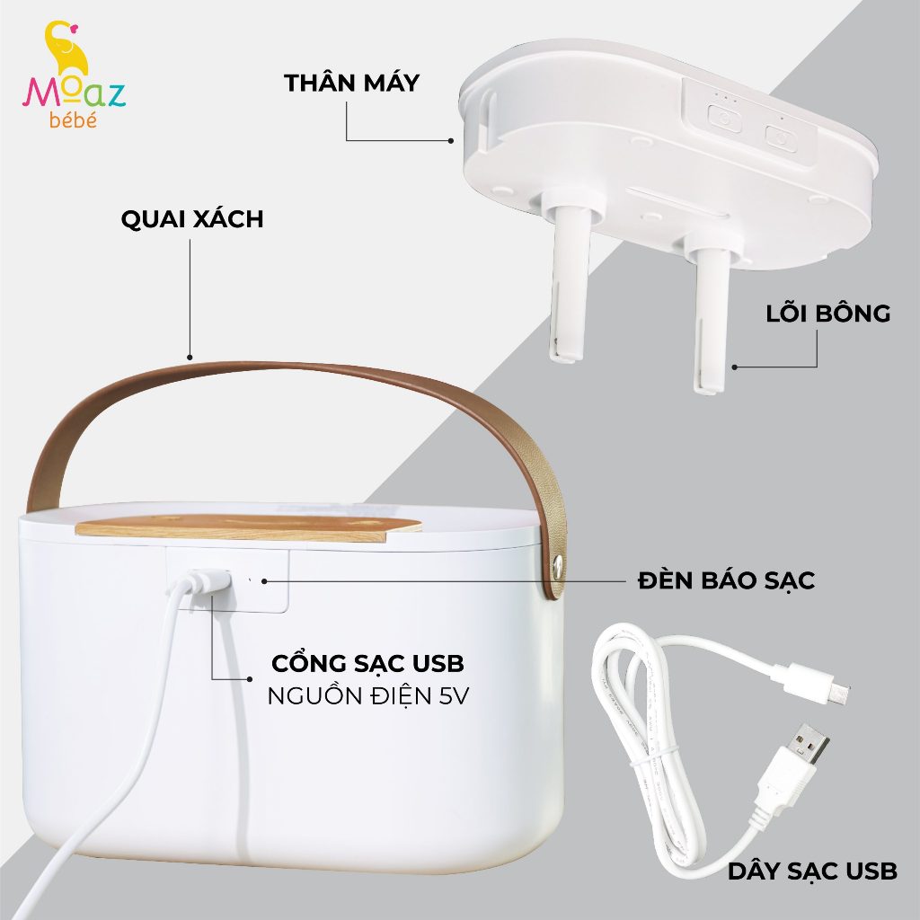 Máy phun sương tạo ẩm Moaz BéBé MB – 065 - bảo hành chính hãng