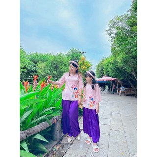 Set Đồ Đôi Mẹ Và Bé Gái Đồ Bà Ba TÍM DB087