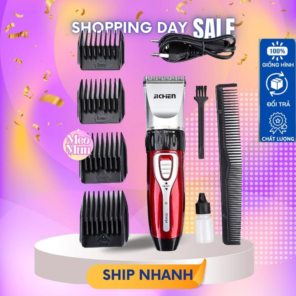 Tông Đơ Cắt Tóc Gia Đình Không Dây Jichen 0817 Pin Sạc Cao Cấp cho gia đình