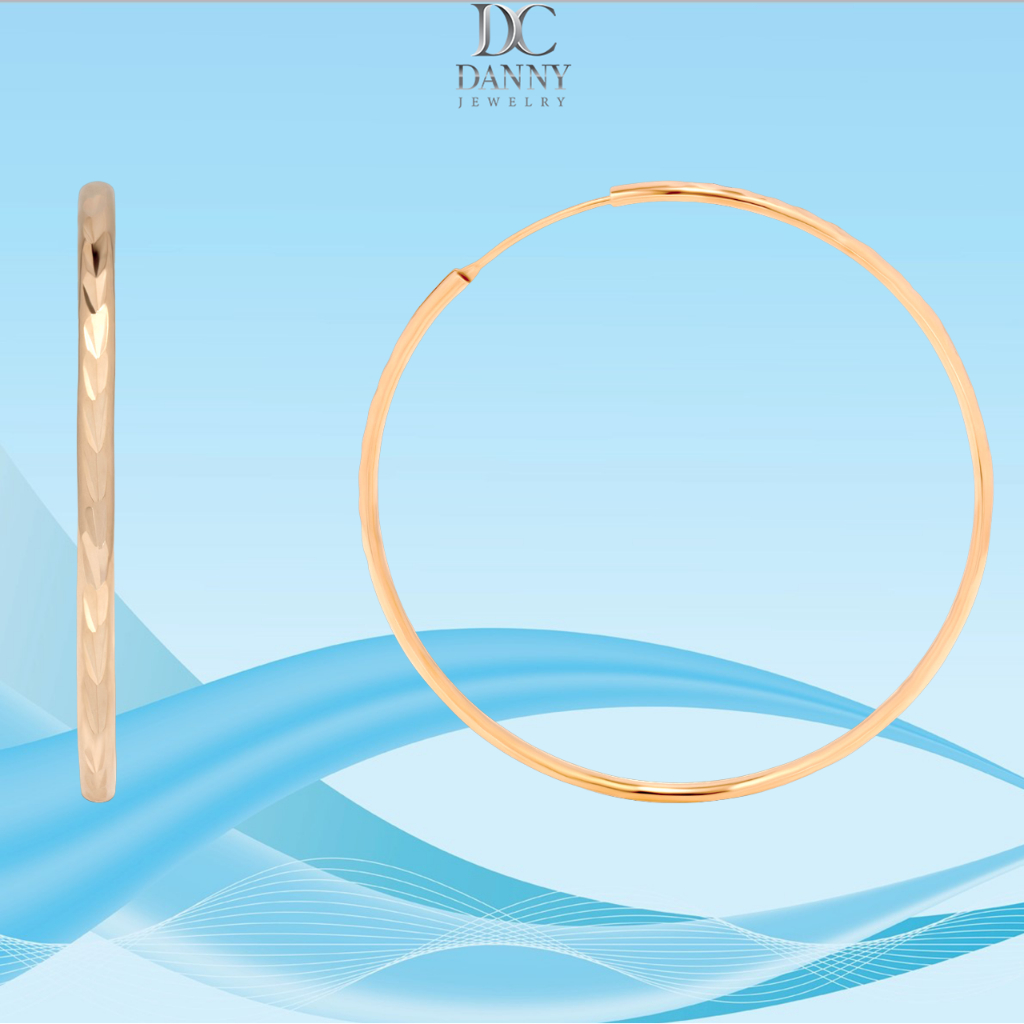 Bông Tai Nữ Danny Jewelry Bạc 925 Vàng hồng BY197